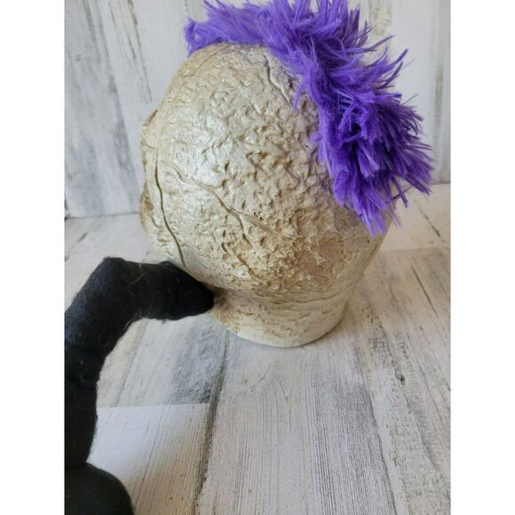 Mohawk punk rock skull skeleton Halloween prop light up talking lawn decor - Picture 5 of 10